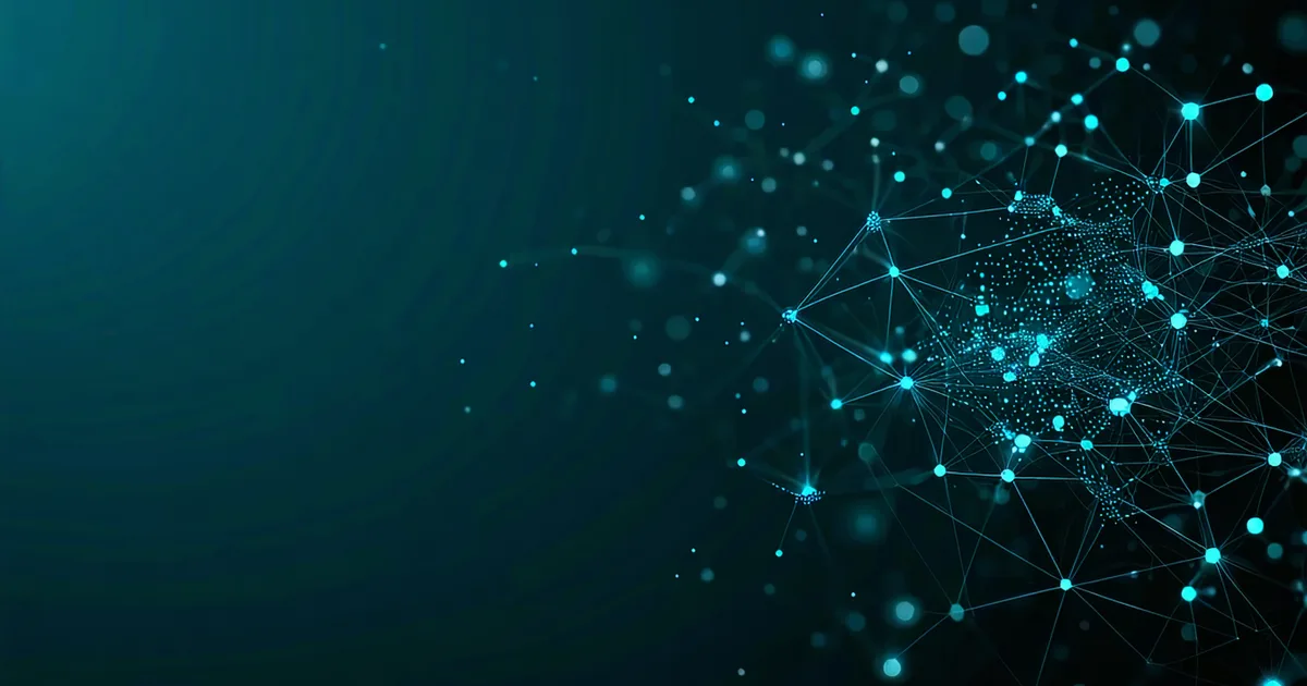 Service dependency graph with incident propagation paths illuminated in teal on dark background