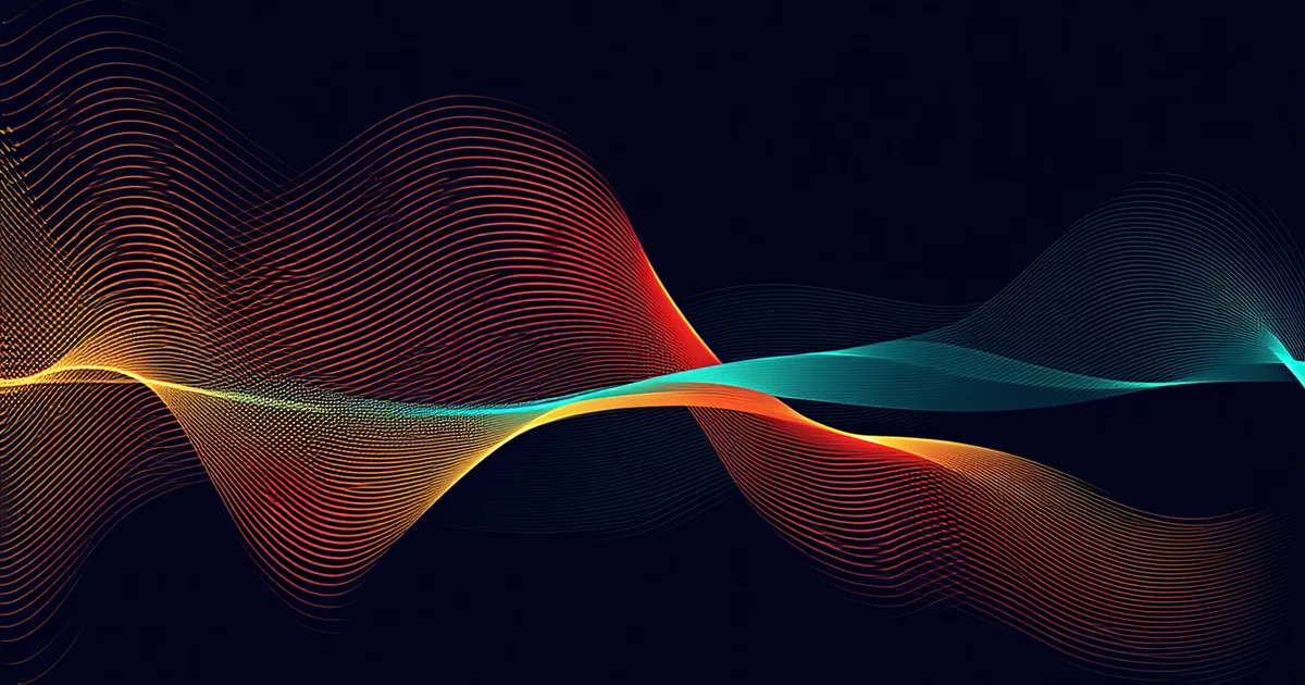 Abstract visualization of alert signal noise collapsing into a single correlated incident thread